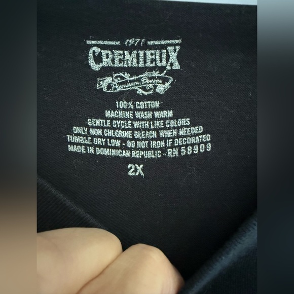 Vintage 1971 Cremieux Men’s T Shirt SZ 2X Graphic Print Short Sleeve V Neck - Picture 2 of 6